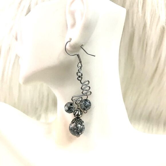 Beaded Wire Earrings  - Picture 1 of 3